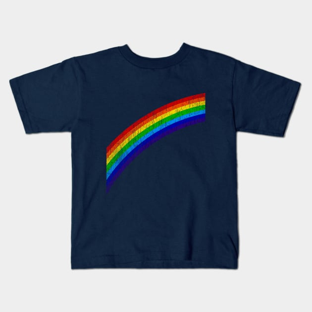 Rainbow In The Rain Kids T-Shirt by Exosam